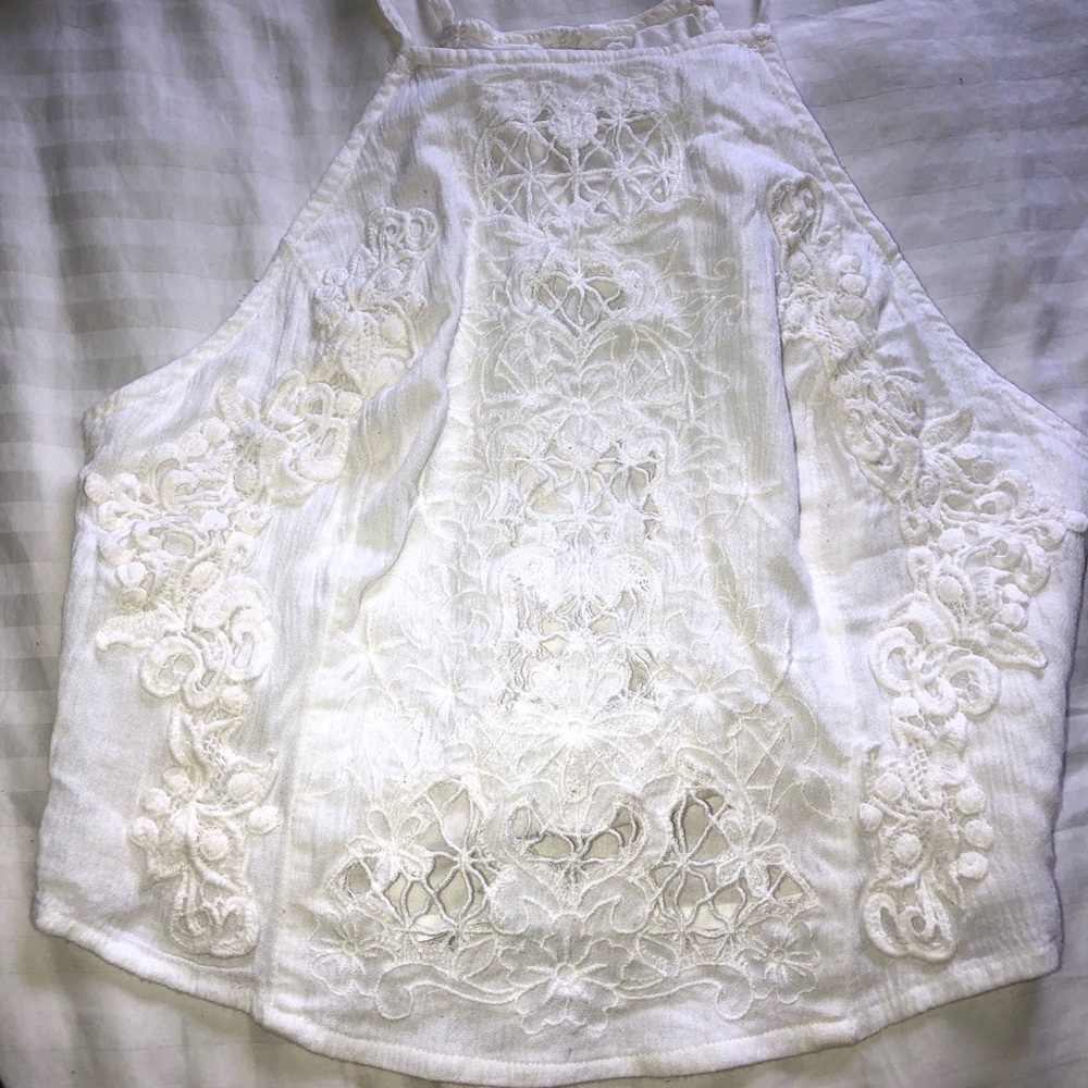 White crop top